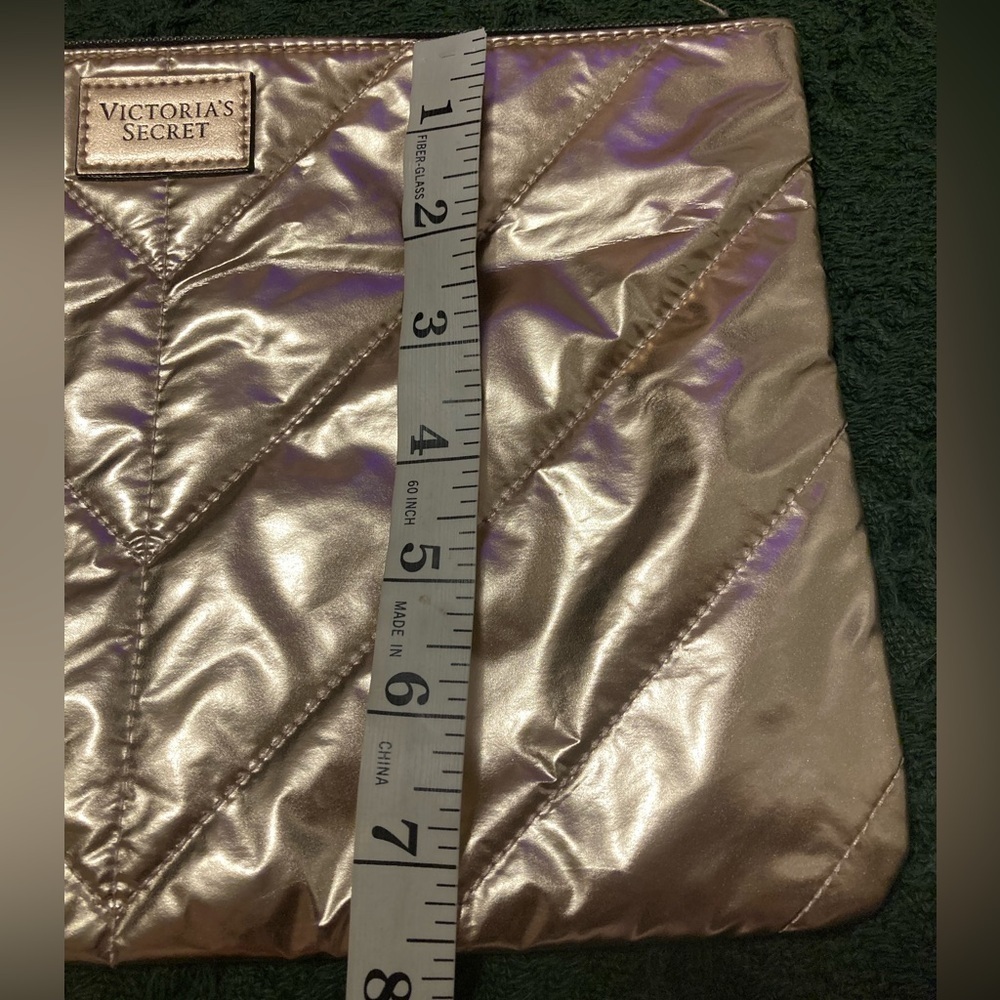 Victoria’s Secret Rose Gold Metallic Zipper Travel Pouches - Picture 11 of 13